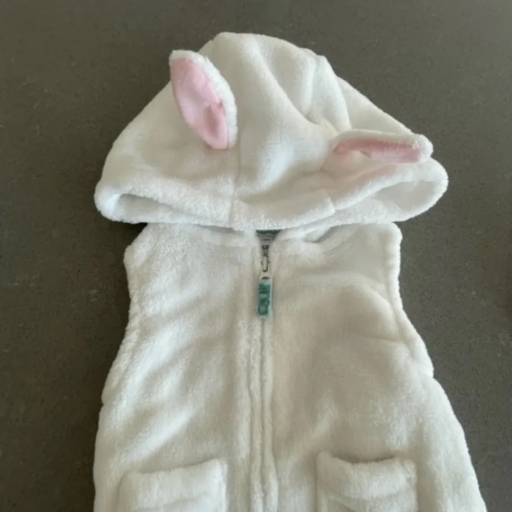 Baby Girl 6M Bunny Outfit Bundle Pink Bunny Ears Hoodie - Picture 3 of 6